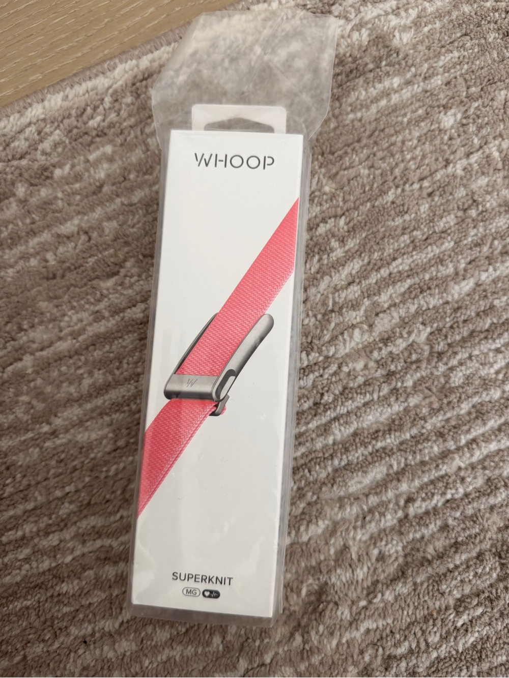 Whoop SuperKnit pink strap in color petal